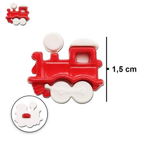 Botão Infantil KR 6023 Locomotiva JB c/25 unidades