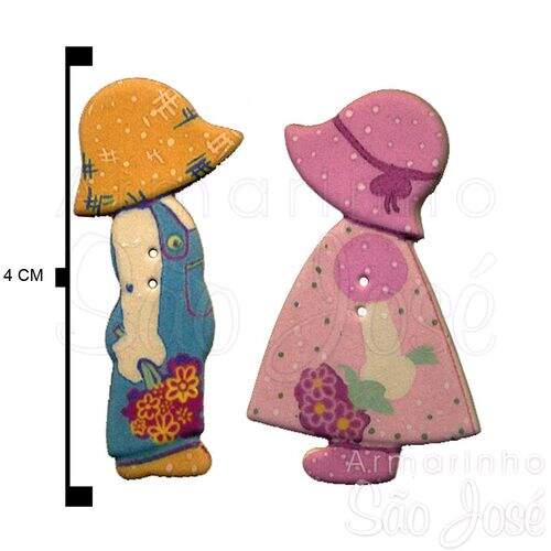 Botão Patchwork We Care About Casal Sunbonnet