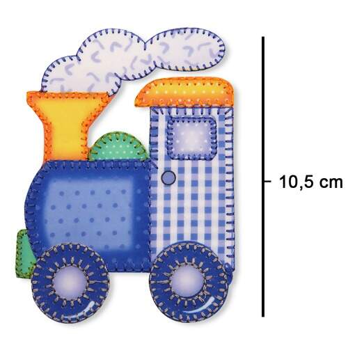 Aplicação Termocolante Stambord Locomotiva Patchwork JBT-7299 com 03 Und