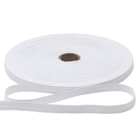 Cadarço Sarjado de Algodão Haco Branco 10mm com 50mts