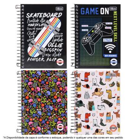 Caderneta Espiral Capa Dura 1/8 Tilibra