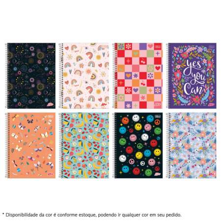Caderno Espiral Capa Dura Universitário Tilibra D+ Feminino 1 Matéria 96Fls FL