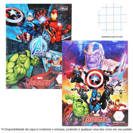 Caderno Quadriculado Brochura Capa Dura 1x1cm Tilibra 40 Folhas FL