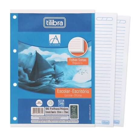 Caderno Refil Universitário Tiliflex Argolado Folhas Soltas 96Fls FL