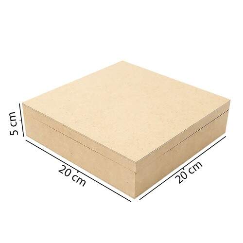 Caixa de MDF Quadrada com Divisórias P Ref.415 20x20x5cm