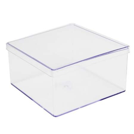 Cake Box Cristal Quadrado com Tampa Blue Star 1,5L 