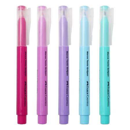 Caneta Marca Texto Grifpen Faber-Castell com 5 Cores