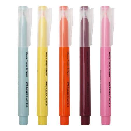 Caneta Marca Texto Grifpen Faber-Castell com 5 Cores