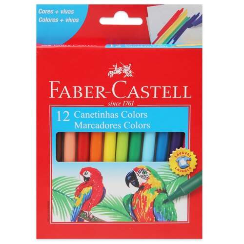 Canetinha Faber-Castell Hidrográfica Colors 15.0112CZF com 12 Und