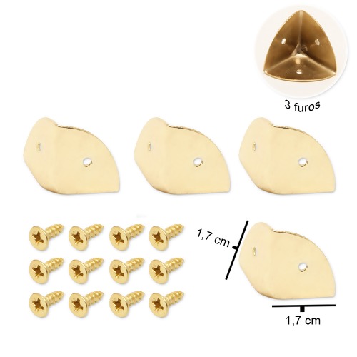 Cantoneira Para Caixa de MDF A56-01 Pequeno 04Und