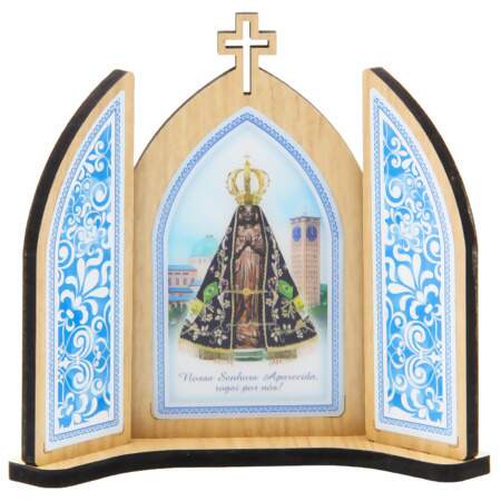 Capela com Porta Fixa Nossa Senhora Aparecida 15cm