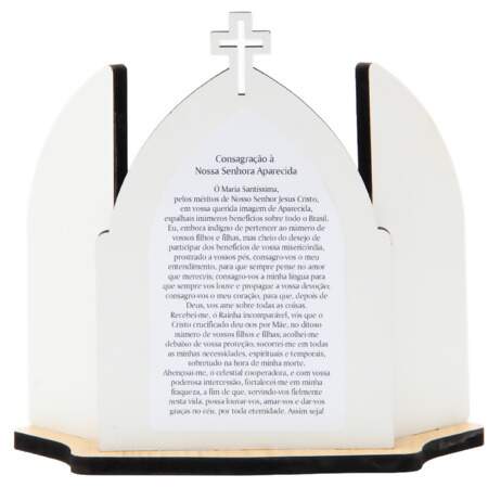 Capela com Porta Fixa Nossa Senhora Aparecida 15cm