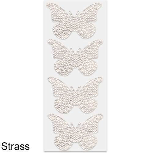 Cartela Adesiva Wei Borboleta Código Bor-4P - 8cm - 04 unidades