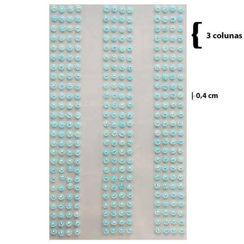 Cartela Adesiva Wei Flor com Faixa 4mm FLO-AB-4F