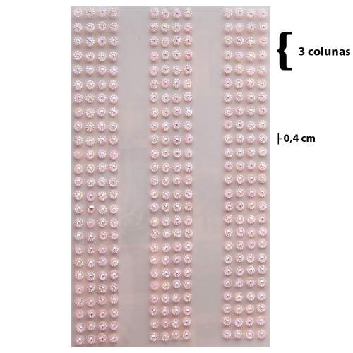 Cartela Adesiva Wei Flor com Faixa 4mm FLO-AB-4F