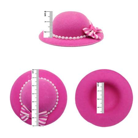 Chapéu de Feltro para Amigurumi Circulo 486590-10 Rosa