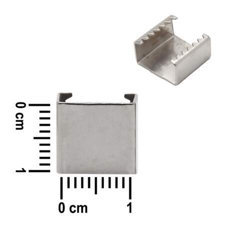 Chapinha Dentada para Cordão de Crachá WMT Niquelado 10 Und