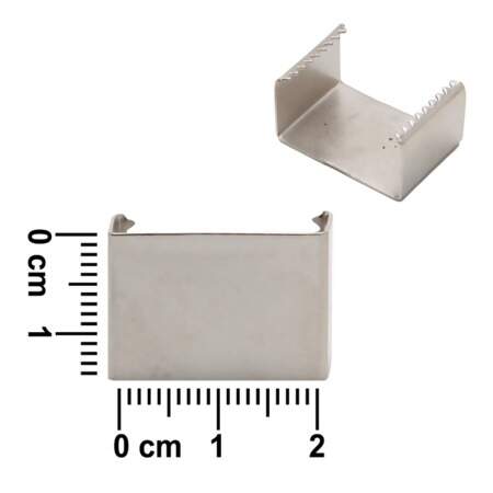 Chapinha Dentada para Cordão de Crachá WMT Niquelado 10 Und