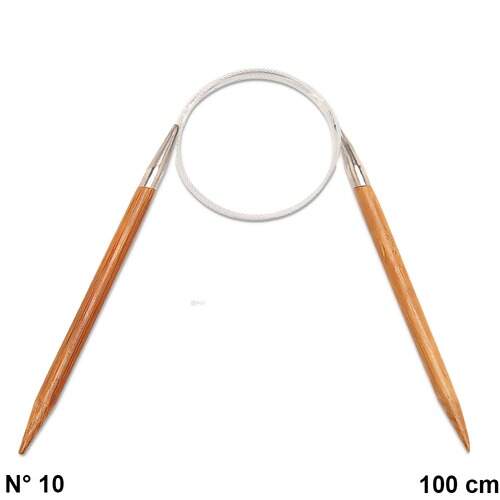 Agulha Circular de Tricô Bambu Circulo 100cm