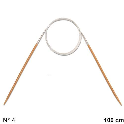 Agulha Circular de Tricô Bambu Circulo 100cm