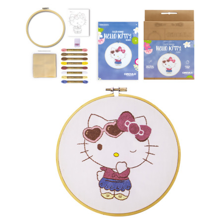 Coleção Bordado Hello Kitty Circulo Ponto Livre