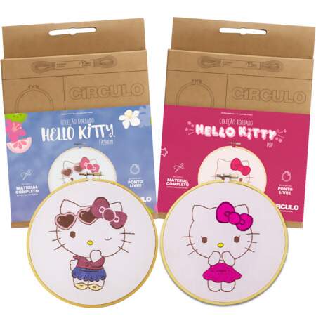 Coleção Bordado Hello Kitty Circulo Ponto Livre