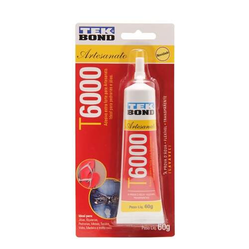 Cola Adesivo para Artesanato Tek Bond T6000 60g