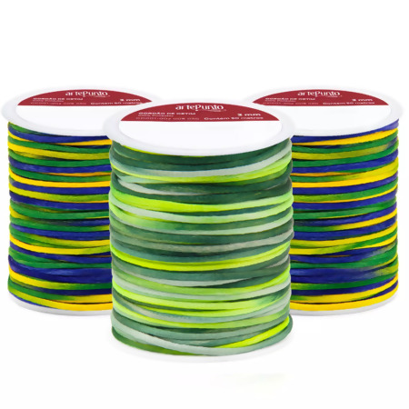 Cordão de Cetim Arte Punto CD001 2mm Brasil Copa 50mts FL