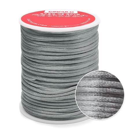 Cordão de Cetim Rabo de Rato Circulo 2,5mm com 50mts