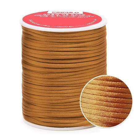 Cordão de Cetim Rabo de Rato Circulo 2,5mm com 50mts