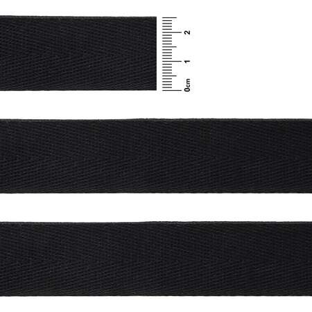 Cadarço Sarjado São José de Algodão Ref.3325 Preto 25mm com 25mts