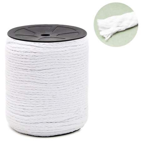 Cordão Trançado Duplo de Algodão Danitex A22 13mm Branco com 70mts
