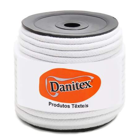Cordão Trançado de Algodão Danitex 5mm Branco com 30mts