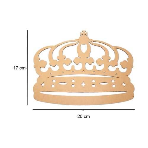 Coroa Média de MDF Fisarte Ref.0171 20x17cm FL