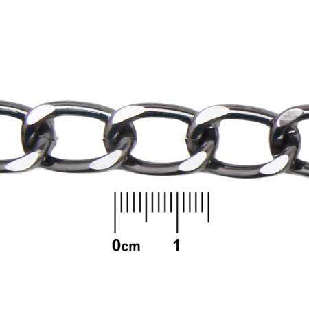 Corrente de Alumínio S.P N.15 10x15mm Cor Onix 01 Metro