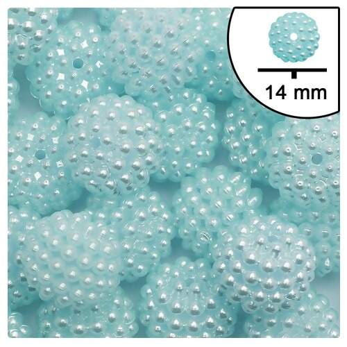 Pérola Framboesa com Furo Passante 14mm Cores 48g