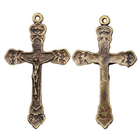 Crucifixo para Terço Cruz Modelo 01 Ouro Velho