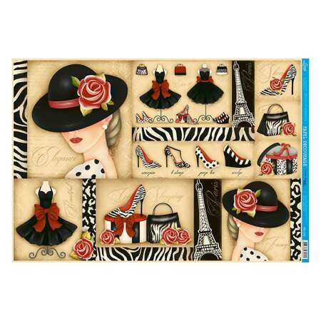 Papel para Decoupage Litoarte 34,3cm x 49cm - Modelos III