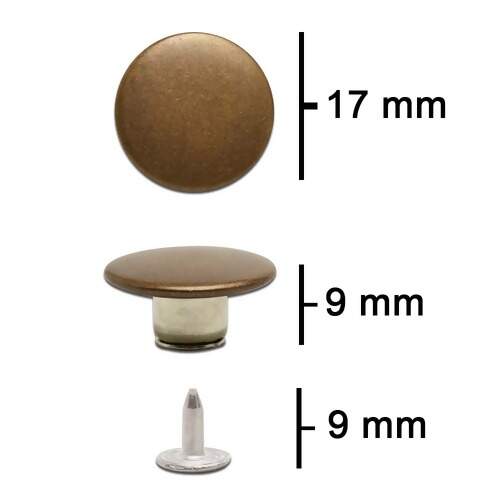 Botão Flexível Eberle 2167/90F (BT1.170.90) - 17 mm Caixa com 250 unidades