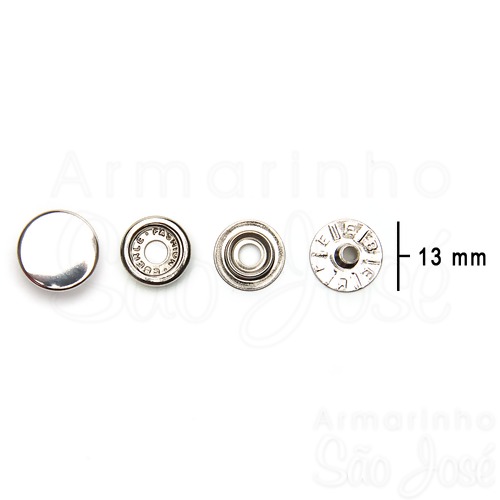 Botão de Pressão Eberle 7150/80F - 13mm  Caixa com 200 unidades