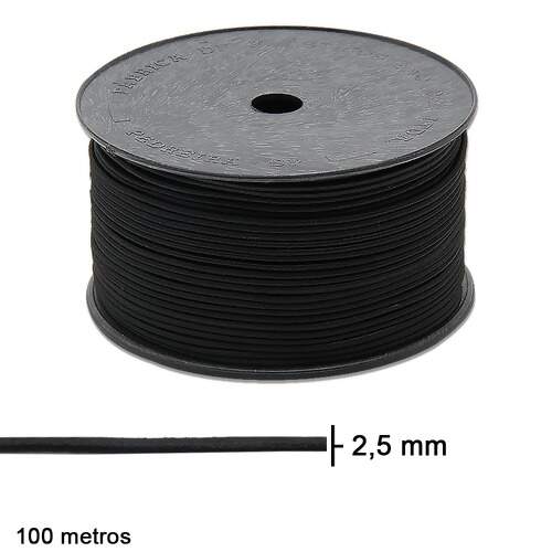 Elástico Roliço São José n°10 2,5mm Preto 100mts