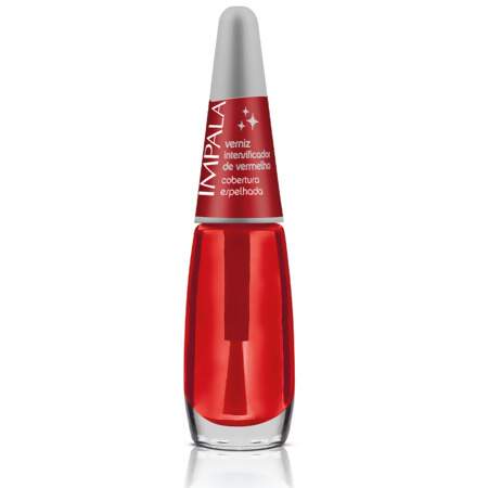 Esmalte Impala Verniz Intensificador de Vermelho Cobertura Espelhada 7,5ml
