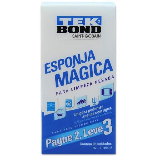 Esponja Mágica Tek Bond com 03 Und