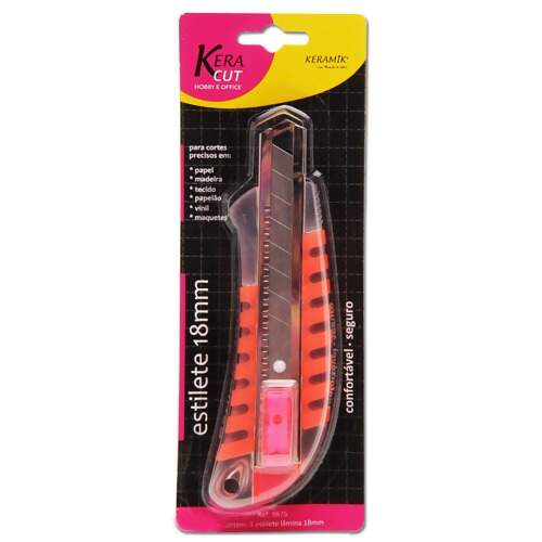 Estilete Keramik 18mm Transparente/Rosa Ref.9875