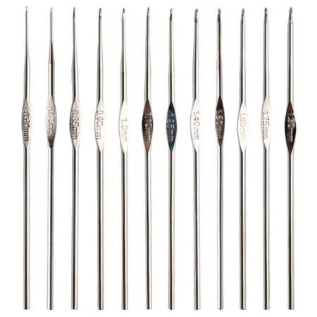 Kit Agulhas de Crochê e Acessórios Rosa Indiano com 55 Und