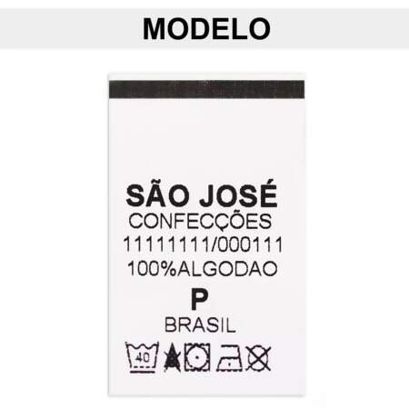 Etiqueta de Composição Personalizada de Nylon Lavanderia para Confecção 100Und