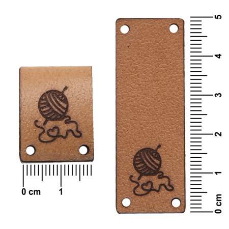 Etiqueta em Couro de Borda Retangular 5cm x 1,8cm 10 Und