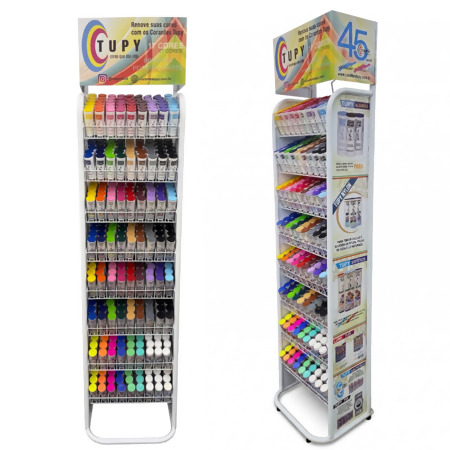 Expositor de Chão Vertical para Corantes Tupy com 432 unidades