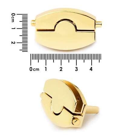 Fecho de Metal Botão Circulo 4,6 x 2,6cm com 06 Und