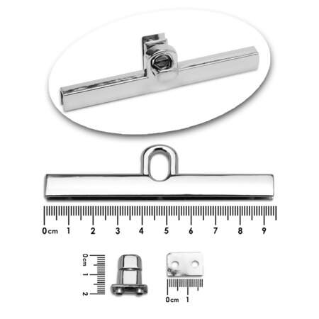 Fecho de Metal Giratório Circulo 9,5 x 2,5cm 06 Und